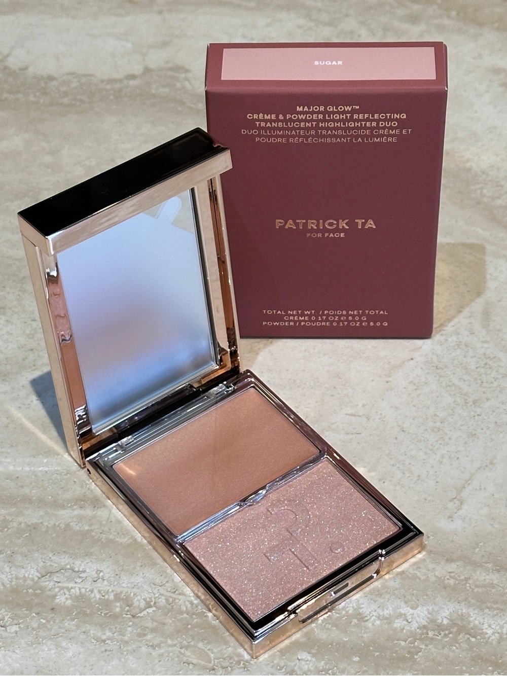 Patrick Ta Major Crème & Powder Light Reflecting Highlighter Duo - Sugar